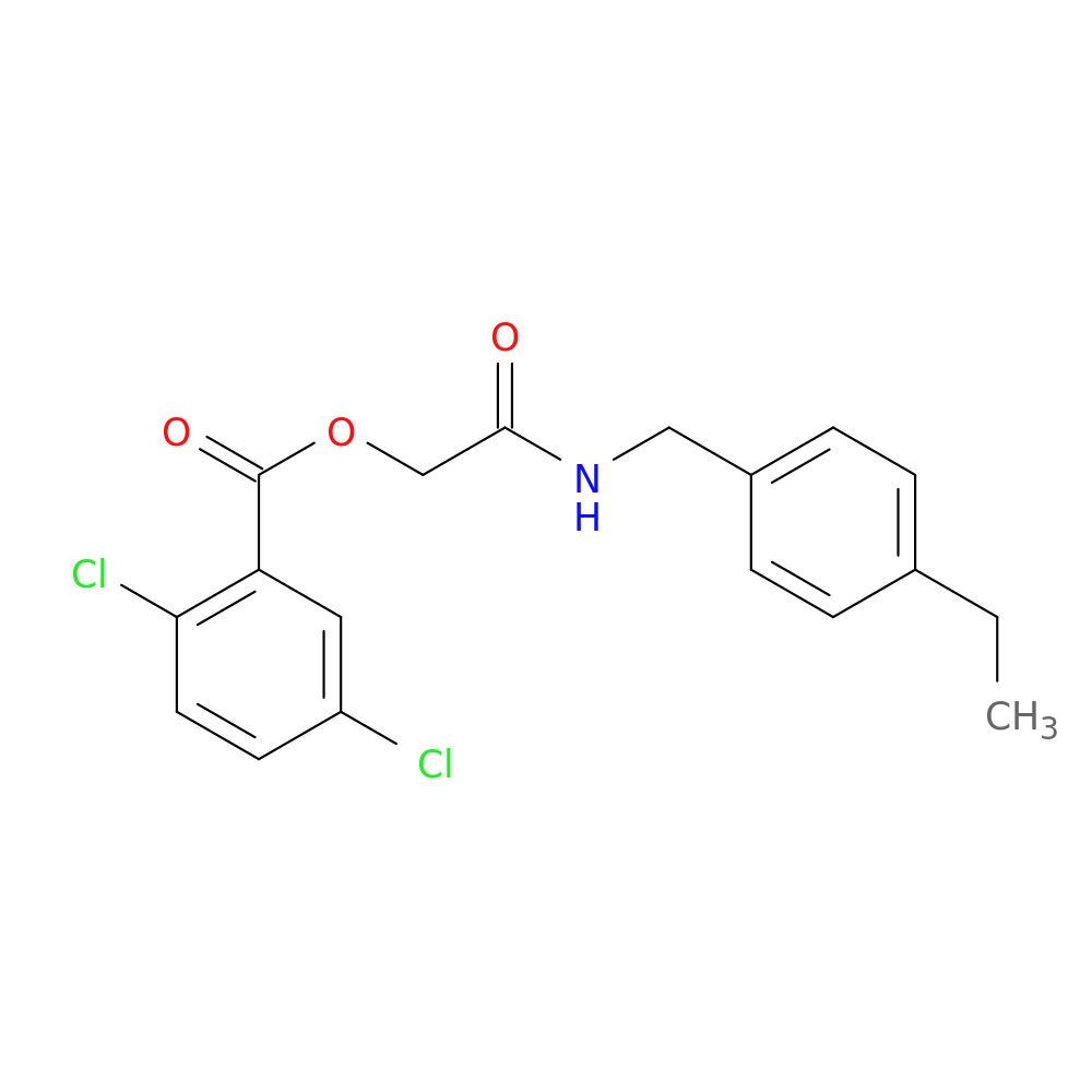 {[(4-ethylphenyl)methyl]carbamoyl}methyl 2,5-dichlorobenzoate