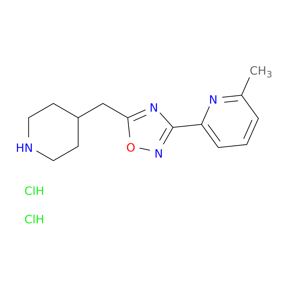 2-methyl-6-{5-[(piperidin-4-yl)methyl]-1,2,4-oxadiazol-3-yl}pyridine dihydrochloride