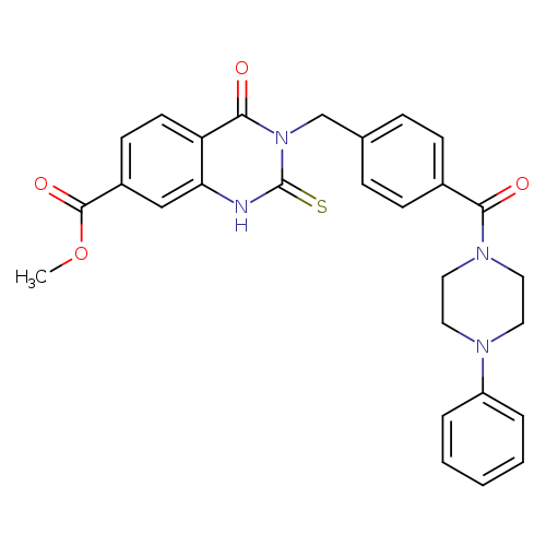 methyl 4-oxo-3-{[4-(4-phenylpiperazine-1-carbonyl)phenyl]methyl}-2-sulfanylidene-1,2,3,4-tetrahydroquinazoline-7-carboxylate