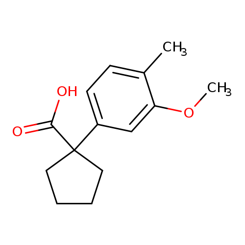 1-(3-Methoxy-4-methylphenyl)cyclopentane-1-carboxylic acid