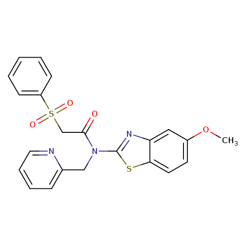 2-(benzenesulfonyl)-N-(5-methoxy-1,3-benzothiazol-2-yl)-N-[(pyridin-2-yl)methyl]acetamide
