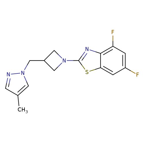 4,6-difluoro-2-{3-[(4-methyl-1H-pyrazol-1-yl)methyl]azetidin-1-yl}-1,3-benzothiazole