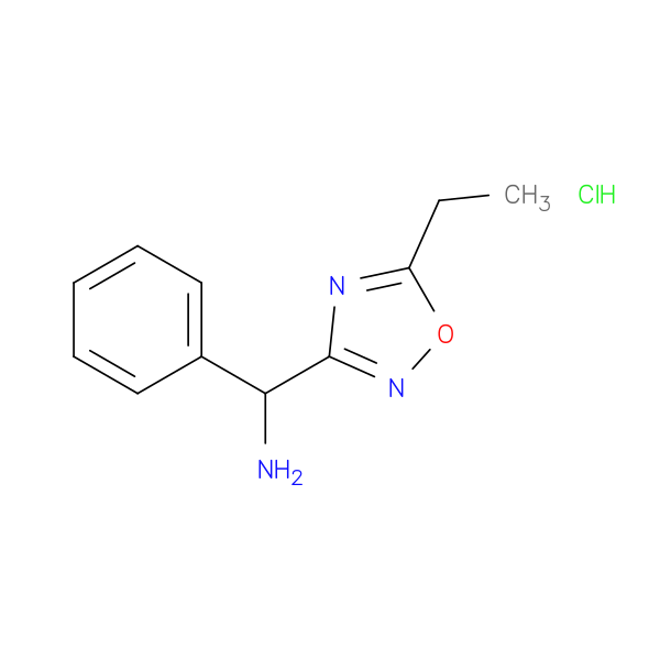 (5-ethyl-1,2,4-oxadiazol-3-yl)(phenyl)methanamine hydrochloride