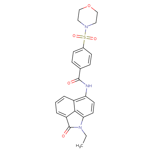 N-{2-ethyl-3-oxo-2-azatricyclo[6.3.1.0^{4,12}]dodeca-1(11),4(12),5,7,9-pentaen-9-yl}-4-(morpholine-4-sulfonyl)benzamide