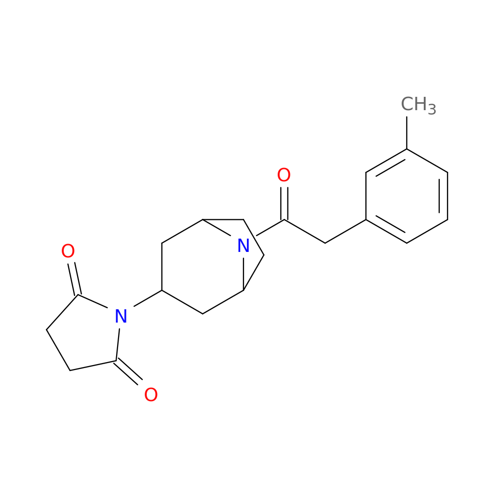 1-{8-[2-(3-methylphenyl)acetyl]-8-azabicyclo[3.2.1]octan-3-yl}pyrrolidine-2,5-dione