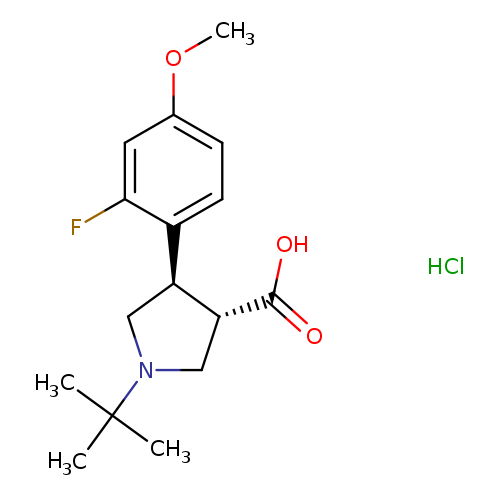 rac-(3R,4S)-1-tert-butyl-4-(2-fluoro-4-methoxyphenyl)pyrrolidine-3-carboxylicacidhydrochloride,trans