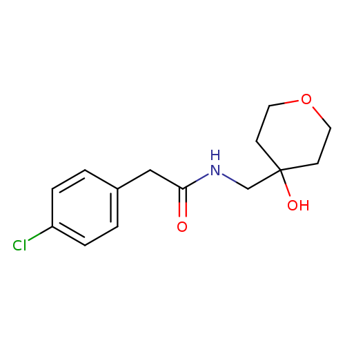 2-(4-chlorophenyl)-N-[(4-hydroxyoxan-4-yl)methyl]acetamide