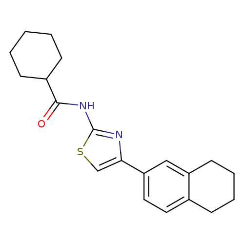 N-[4-(5,6,7,8-tetrahydronaphthalen-2-yl)-1,3-thiazol-2-yl]cyclohexanecarboxamide