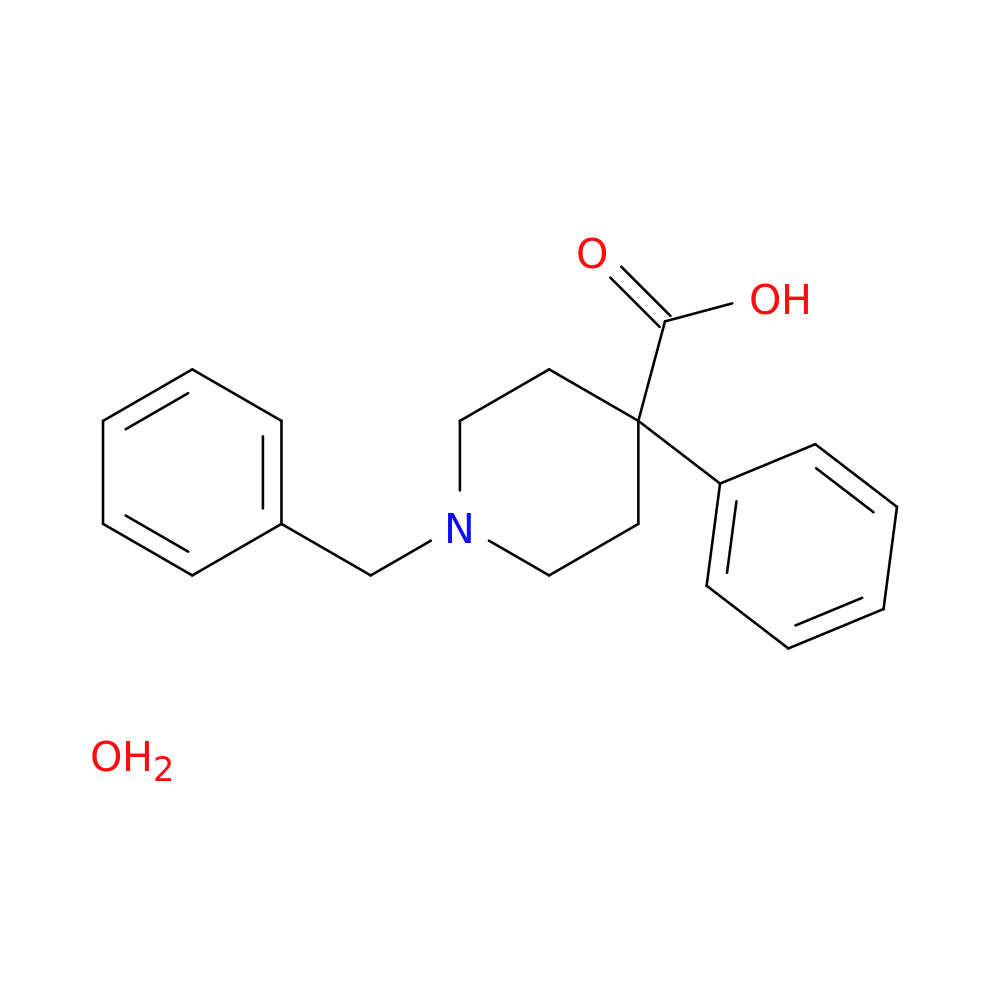 1-benzyl-4-phenyl-4-piperidinecarboxylic acid hydrate