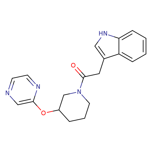 2-(1H-indol-3-yl)-1-[3-(pyrazin-2-yloxy)piperidin-1-yl]ethan-1-one