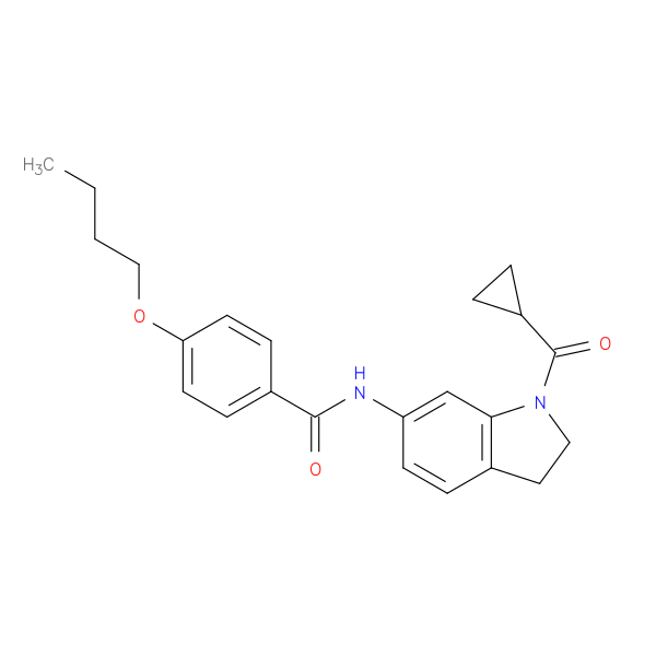 4-butoxy-N-(1-cyclopropanecarbonyl-2,3-dihydro-1H-indol-6-yl)benzamide