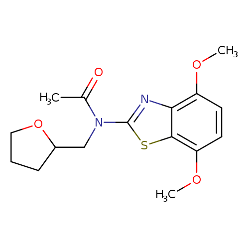 N-(4,7-dimethoxy-1,3-benzothiazol-2-yl)-N-[(oxolan-2-yl)methyl]acetamide