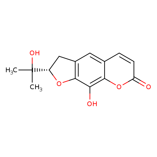 7H-Furo[3,2-g][1]benzopyran-7-one, 2,3-dihydro-9-hydroxy-2-(1-hydroxy-1-methylethyl)-, (2S)-