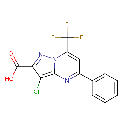 3-Chloro-5-phenyl-7-(trifluoromethyl)pyrazolo[1,5-a]pyrimidine-2-carboxylic acid