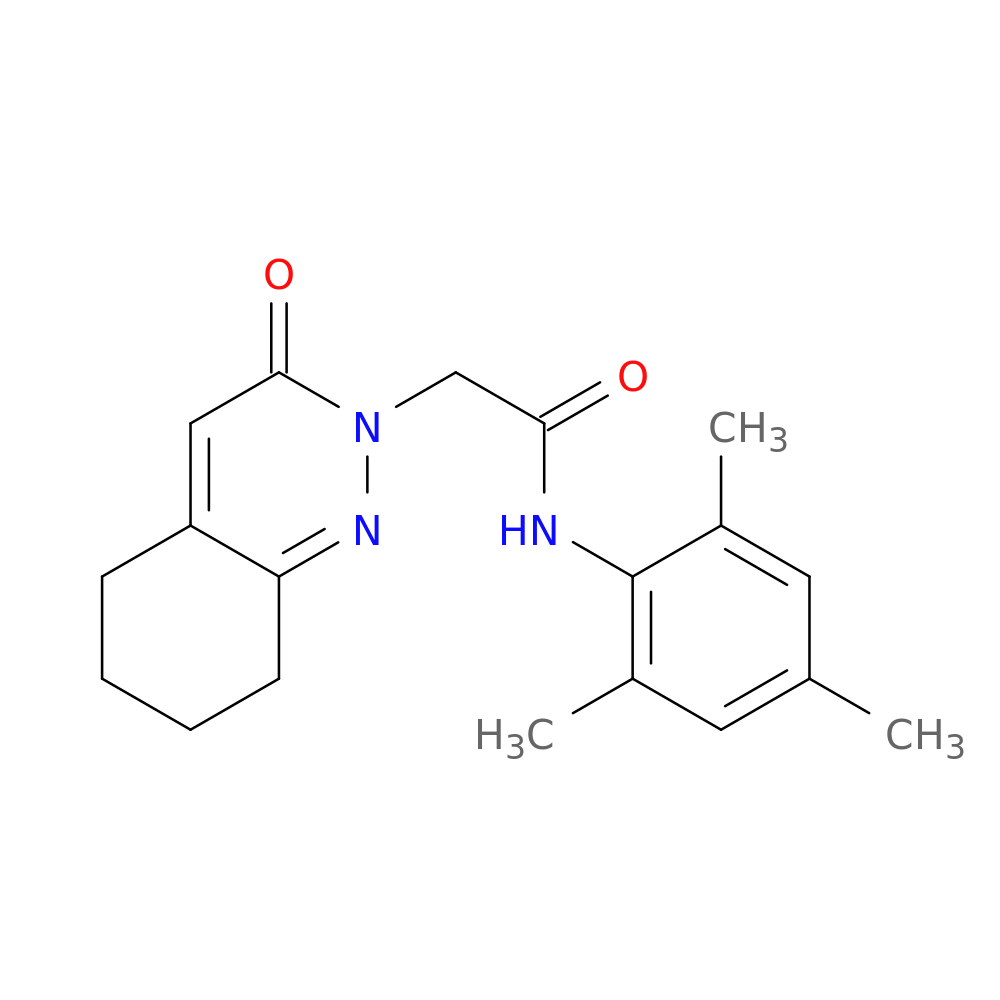 2-(3-oxo-2,3,5,6,7,8-hexahydrocinnolin-2-yl)-N-(2,4,6-trimethylphenyl)acetamide