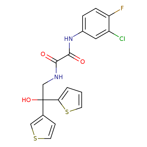 N'-(3-chloro-4-fluorophenyl)-N-[2-hydroxy-2-(thiophen-2-yl)-2-(thiophen-3-yl)ethyl]ethanediamide