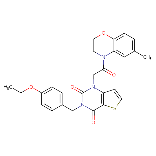 3-[(4-ethoxyphenyl)methyl]-1-[2-(6-methyl-3,4-dihydro-2H-1,4-benzoxazin-4-yl)-2-oxoethyl]-1H,2H,3H,4H-thieno[3,2-d]pyrimidine-2,4-dione