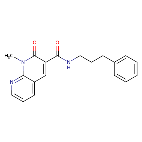 1-methyl-2-oxo-N-(3-phenylpropyl)-1,2-dihydro-1,8-naphthyridine-3-carboxamide