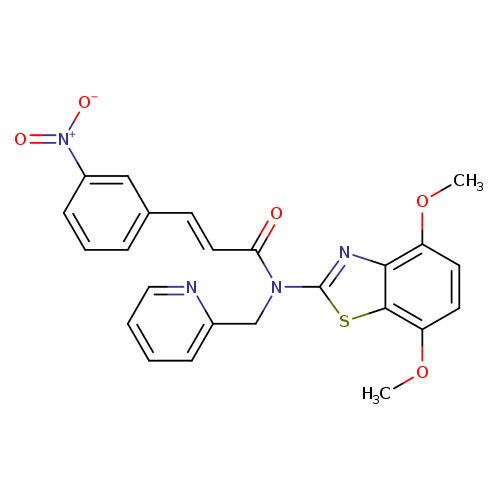 (2E)-N-(4,7-dimethoxy-1,3-benzothiazol-2-yl)-3-(3-nitrophenyl)-N-[(pyridin-2-yl)methyl]prop-2-enamide