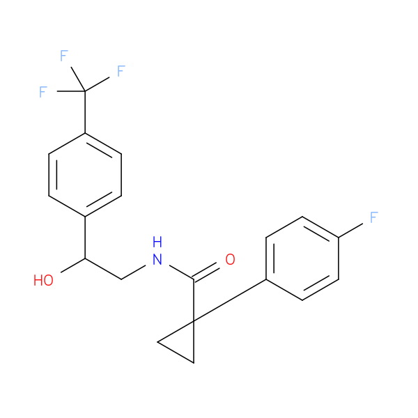 1-(4-fluorophenyl)-N-{2-hydroxy-2-[4-(trifluoromethyl)phenyl]ethyl}cyclopropane-1-carboxamide