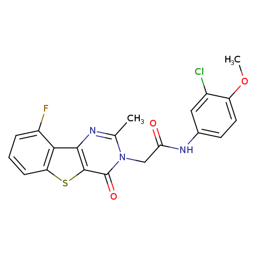 N-(3-chloro-4-methoxyphenyl)-2-{13-fluoro-4-methyl-6-oxo-8-thia-3,5-diazatricyclo[7.4.0.0^{2,7}]trideca-1(13),2(7),3,9,11-pentaen-5-yl}acetamide