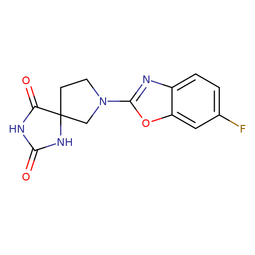 7-(6-fluoro-1,3-benzoxazol-2-yl)-1,3,7-triazaspiro[4.4]nonane-2,4-dione