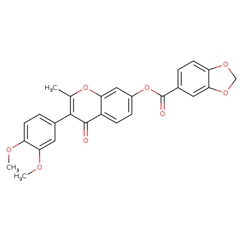 3-(3,4-dimethoxyphenyl)-2-methyl-4-oxo-4H-chromen-7-yl 2H-1,3-benzodioxole-5-carboxylate