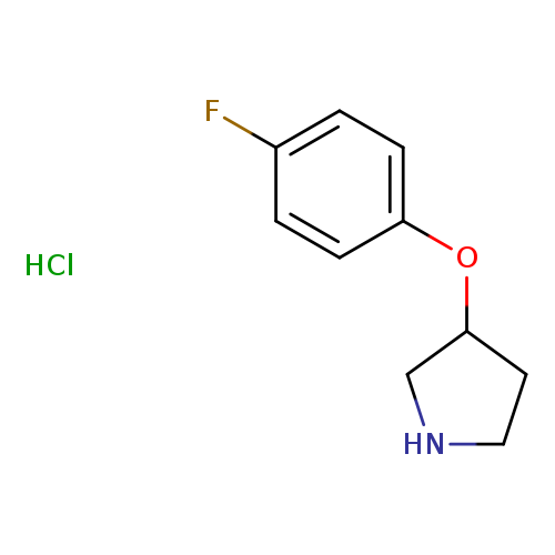 Pyrrolidine, 3-(4-fluorophenoxy)-, hydrochloride (1:1)