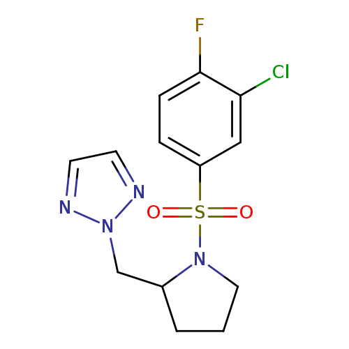 2-{[1-(3-chloro-4-fluorobenzenesulfonyl)pyrrolidin-2-yl]methyl}-2H-1,2,3-triazole