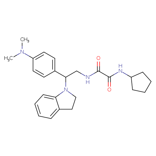 N-cyclopentyl-N'-[2-(2,3-dihydro-1H-indol-1-yl)-2-[4-(dimethylamino)phenyl]ethyl]ethanediamide