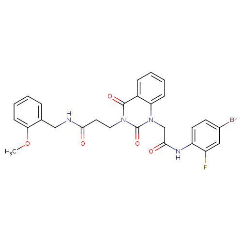 3-(1-{[(4-bromo-2-fluorophenyl)carbamoyl]methyl}-2,4-dioxo-1,2,3,4-tetrahydroquinazolin-3-yl)-N-[(2-methoxyphenyl)methyl]propanamide