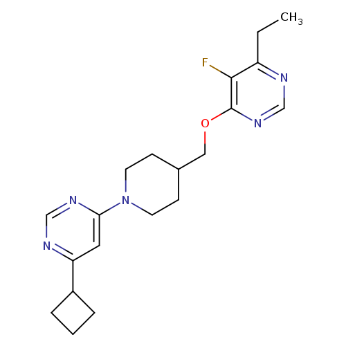4-cyclobutyl-6-(4-{[(6-ethyl-5-fluoropyrimidin-4-yl)oxy]methyl}piperidin-1-yl)pyrimidine