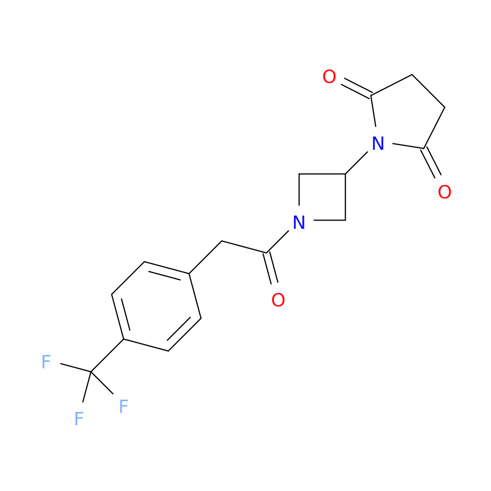 1-(1-{2-[4-(trifluoromethyl)phenyl]acetyl}azetidin-3-yl)pyrrolidine-2,5-dione
