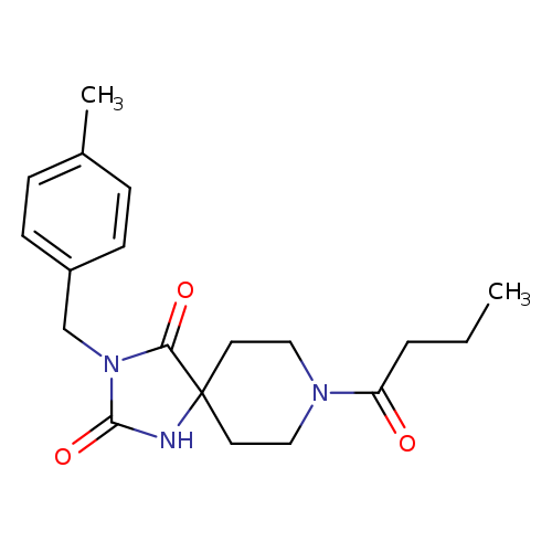 8-butanoyl-3-[(4-methylphenyl)methyl]-1,3,8-triazaspiro[4.5]decane-2,4-dione