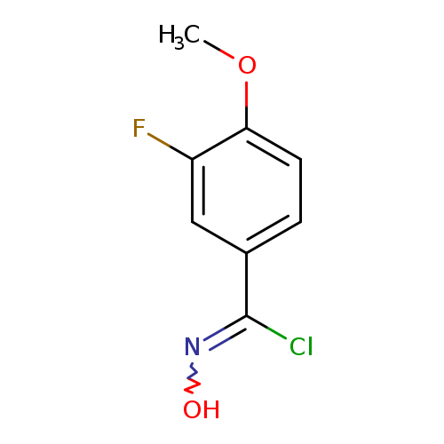 3-fluoro-N-hydroxy-4-methoxybenzene-1-carbonimidoyl chloride
