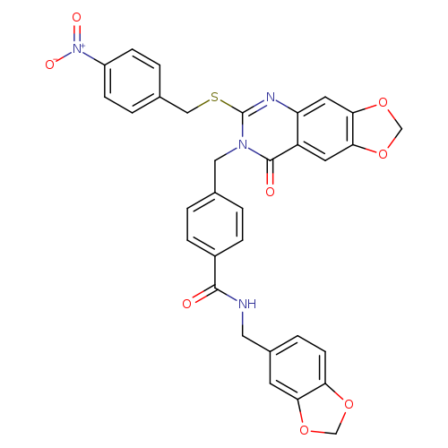 N-[(2H-1,3-benzodioxol-5-yl)methyl]-4-[(6-{[(4-nitrophenyl)methyl]sulfanyl}-8-oxo-2H,7H,8H-[1,3]dioxolo[4,5-g]quinazolin-7-yl)methyl]benzamide
