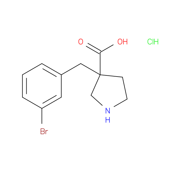 3-[(3-bromophenyl)methyl]pyrrolidine-3-carboxylic acid hydrochloride