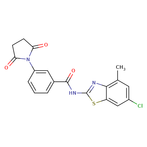 N-(6-chloro-4-methyl-1,3-benzothiazol-2-yl)-3-(2,5-dioxopyrrolidin-1-yl)benzamide