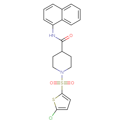 1-[(5-chlorothiophen-2-yl)sulfonyl]-N-(naphthalen-1-yl)piperidine-4-carboxamide