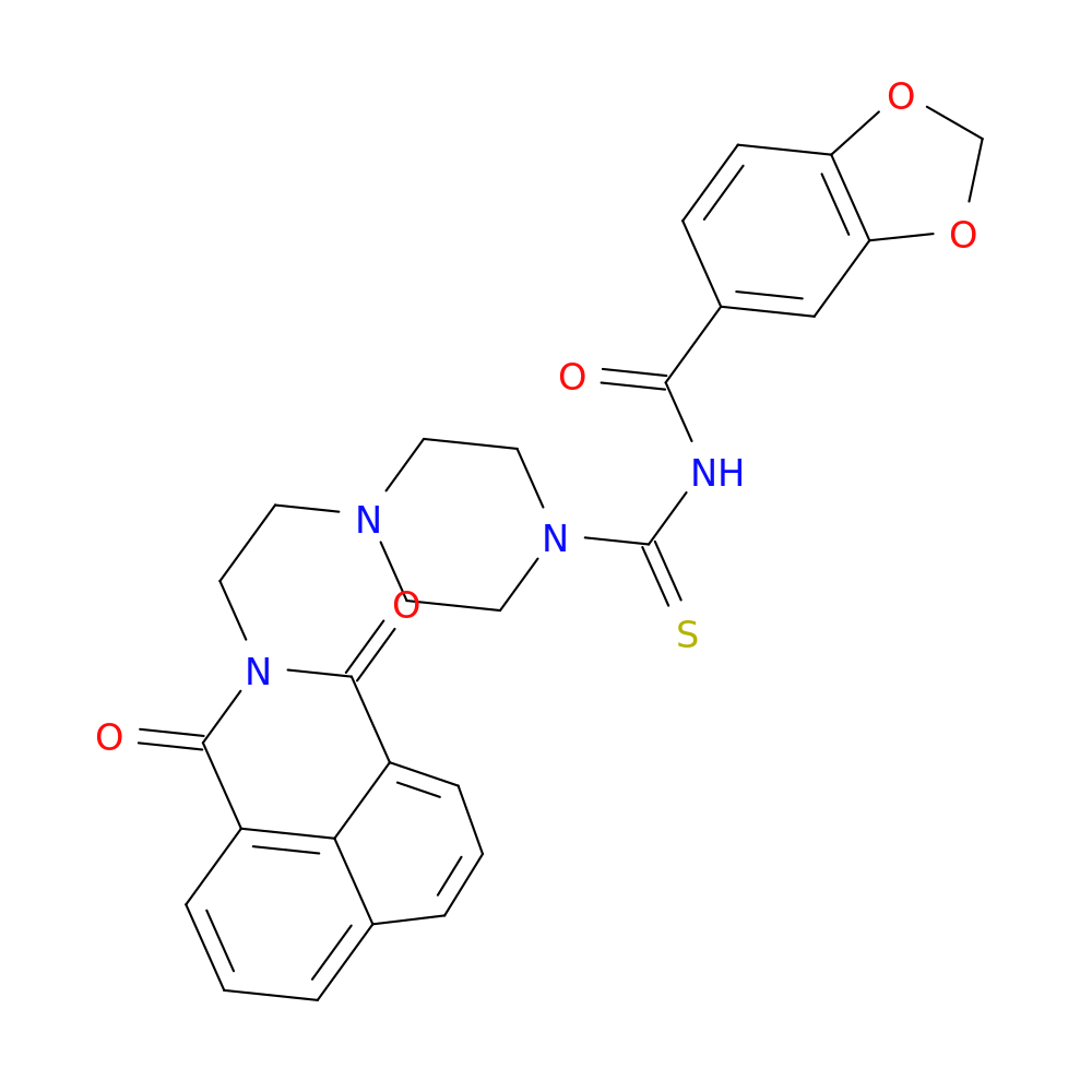 N-[4-(2-{2,4-dioxo-3-azatricyclo[7.3.1.0^{5,13}]trideca-1(12),5,7,9(13),10-pentaen-3-yl}ethyl)piperazine-1-carbothioyl]-2H-1,3-benzodioxole-5-carboxamide