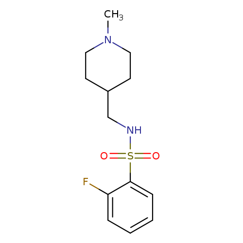 2-fluoro-N-[(1-methylpiperidin-4-yl)methyl]benzene-1-sulfonamide