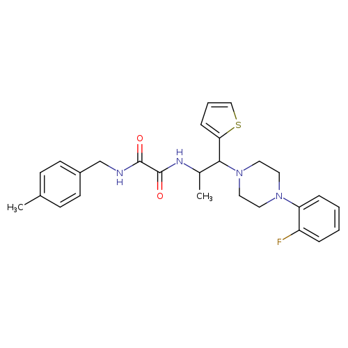 N-{1-[4-(2-fluorophenyl)piperazin-1-yl]-1-(thiophen-2-yl)propan-2-yl}-N'-[(4-methylphenyl)methyl]ethanediamide