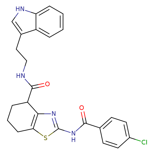 2-(4-chlorobenzamido)-N-[2-(1H-indol-3-yl)ethyl]-4,5,6,7-tetrahydro-1,3-benzothiazole-4-carboxamide