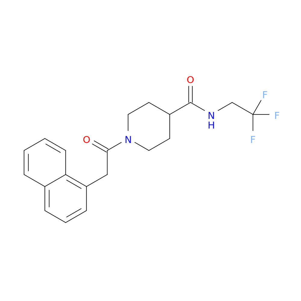 1-[2-(naphthalen-1-yl)acetyl]-N-(2,2,2-trifluoroethyl)piperidine-4-carboxamide