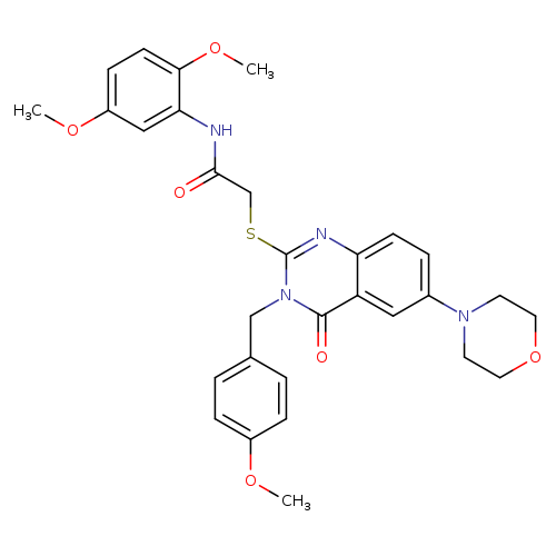 N-(2,5-dimethoxyphenyl)-2-({3-[(4-methoxyphenyl)methyl]-6-(morpholin-4-yl)-4-oxo-3,4-dihydroquinazolin-2-yl}sulfanyl)acetamide