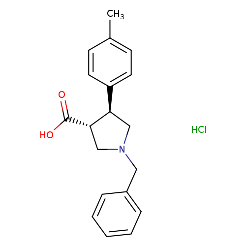 trans-1-Benzyl-4-(p-tolyl)pyrrolidine-3-carboxylic acid hydrochloride