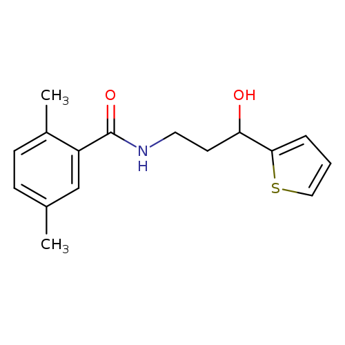 N-[3-hydroxy-3-(thiophen-2-yl)propyl]-2,5-dimethylbenzamide