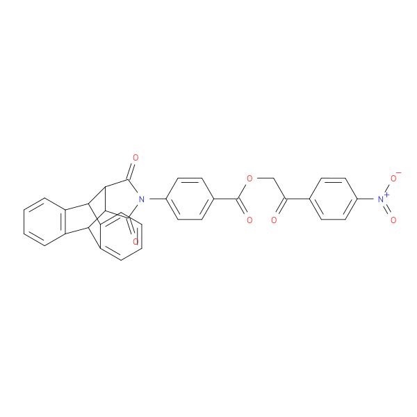 2-{4-nitrophenyl}-2-oxoethyl 4-(16,18-dioxo-17-azapentacyclo[6.6.5.0~2,7~.0~9,14~.0~15,19~]nonadeca-2,4,6,9,11,13-hexaen-17-yl)benzoate