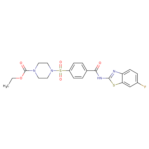 ethyl 4-{4-[(6-fluoro-1,3-benzothiazol-2-yl)carbamoyl]benzenesulfonyl}piperazine-1-carboxylate