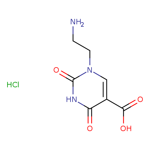 1-(2-aminoethyl)-2,4-dioxo-1,2,3,4-tetrahydropyrimidine-5-carboxylic acid hydrochloride